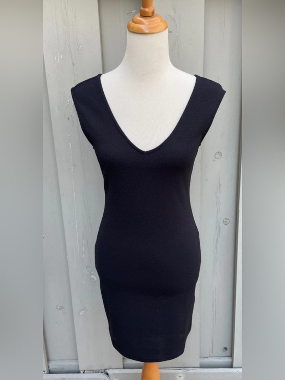 Forever 21 Black Sleeveless V-Neck Mini Dress